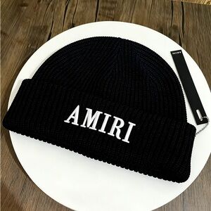 AMIRI Black Logo Beanie